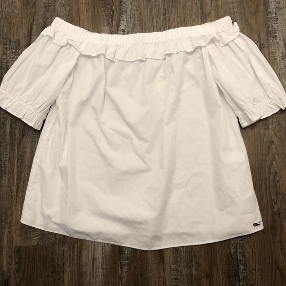Vineyard Vines for Target M white off shoulder top - Picture 2 of 4
